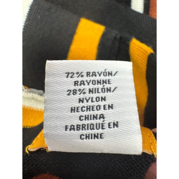 Ruby Rd. Woman Size 1X Open Cardigan Black Brown Yellow Stripe Pockets - Picture 10 of 11